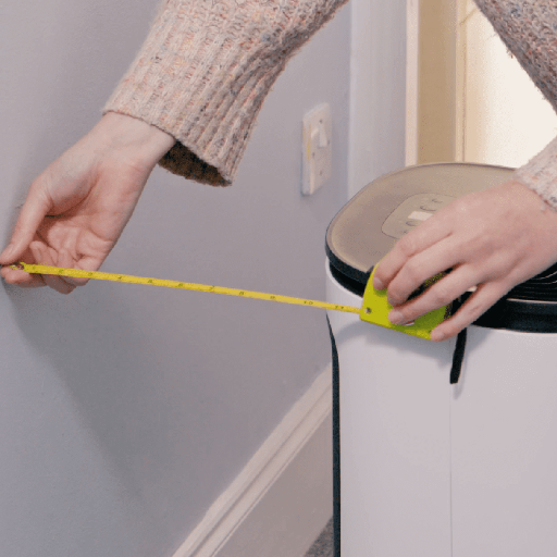 How should I position a dehumidifier in a bedroom?