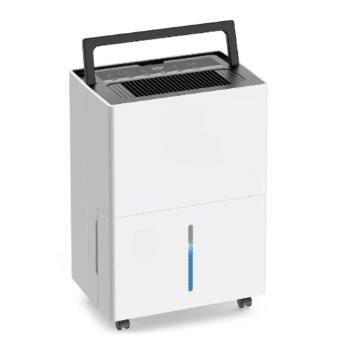 How do commercial dehumidifiers control indoor humidity levels?